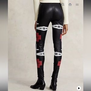 Ralph Lauren lamb skin high waist